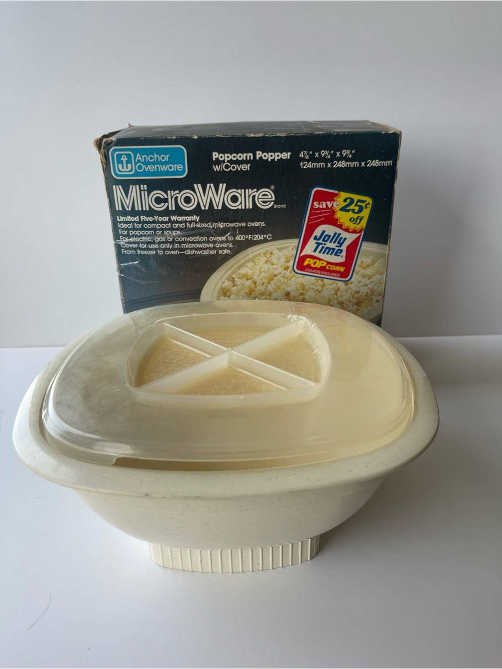 Anchor Ovenware, MicroWare Popcorn Popper w/Cover, also for Soups